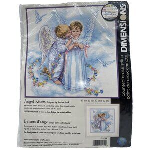 Angel Kisses Dimensions Counted Cross Stitch by Sandra Kuck 35134 New Sealed Kit